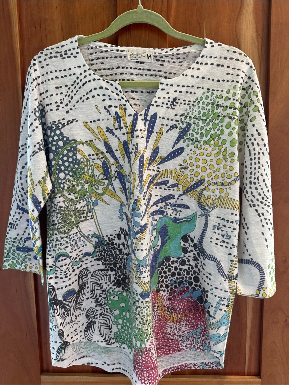 Women's Multicolor V-Neck Sweater